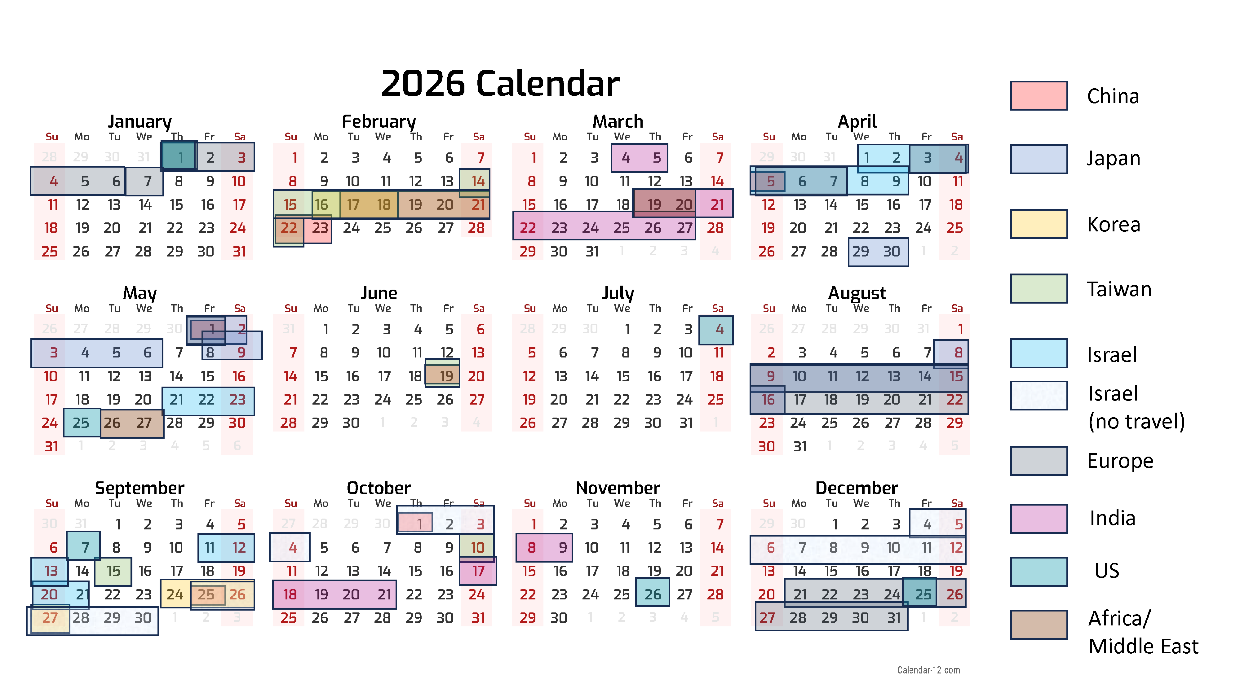 ePIC Holiday Calendar